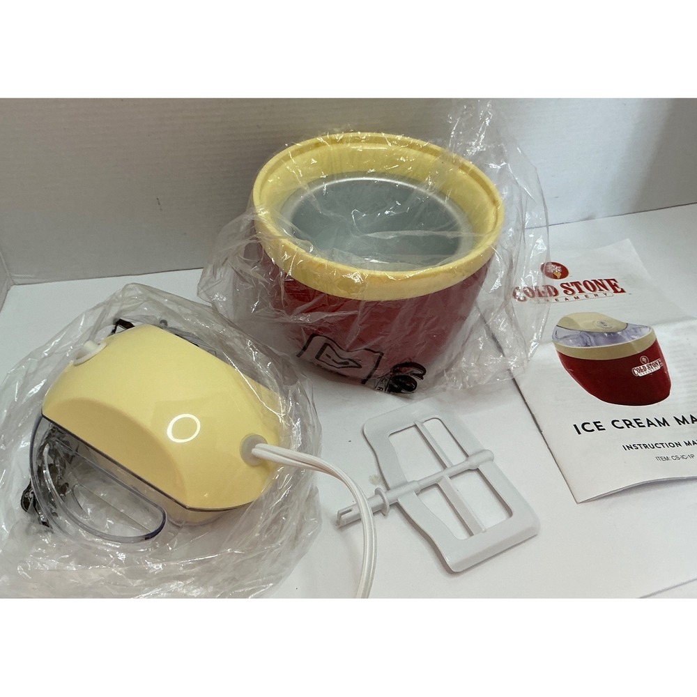 Cold Stone Creamery Personal Ice Cream Maker Red Electric Dessert Machine CS-IC